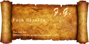Feik Gizella névjegykártya
